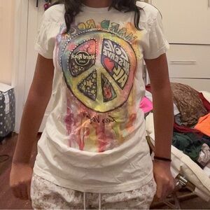 Peace and Love Hard Rock Las Vegas Graphic  T-Shirt